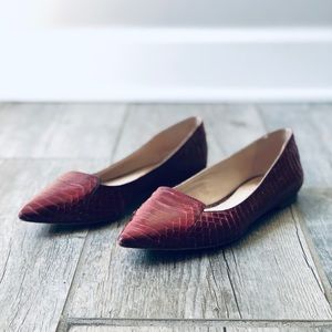 Vince Camuto Snakeskin Leather Flats